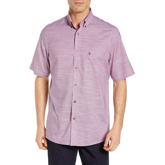 Nordstrom 'Classic' Smartcare Regular Fit Short Sleeve Button Down Cotto… - Picture 1 of 5